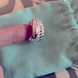 UltraFine 950 Silver Double Ring, Sterling Silver
